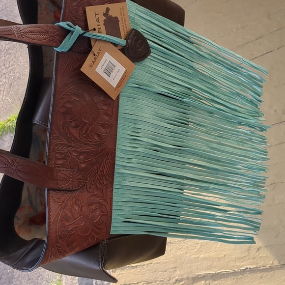 NWT Ariat Purse Claire Western Fringe Concealed Carry Brown Leather A770… - Picture 12 of 16